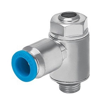Festo Flow Control Valve, 1/8 in. G, 8 MM Tubing OD Port, 2 Port, 1 Way, 2 Position GRLA-1/8-QS-8-D NR. 193145